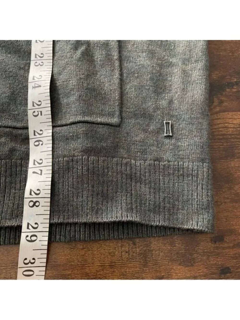 KIT & ACE Merino Wool Oversized Slouchy button up Cardigan grey green Size XS/S
